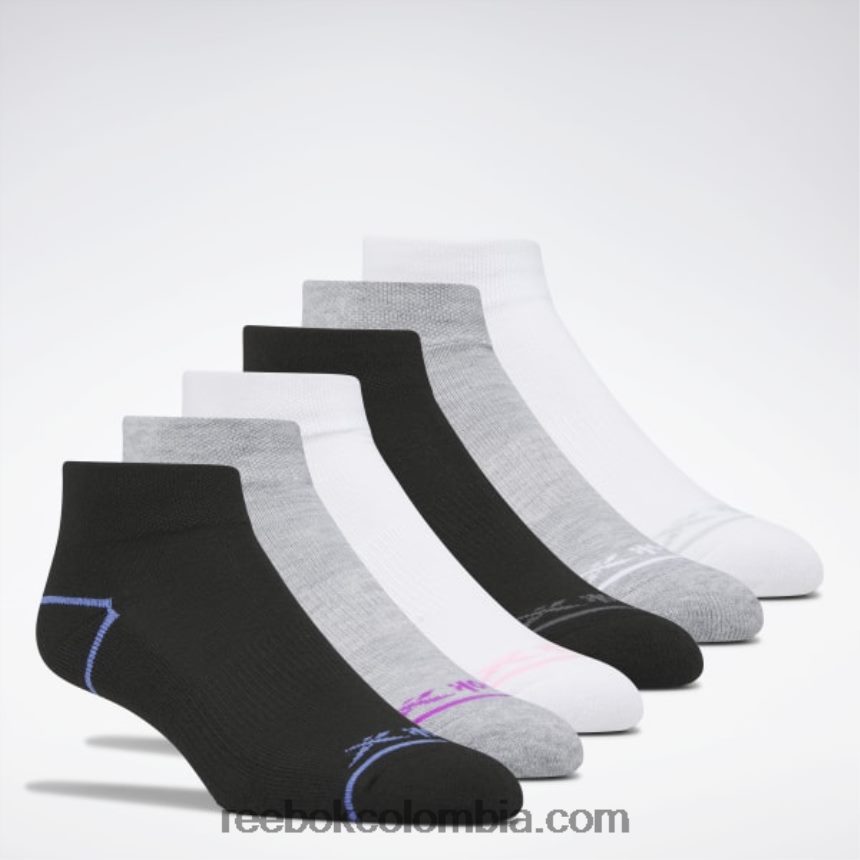 multi calcetines básicos cuartos 6 pares Reebok D260LP1011