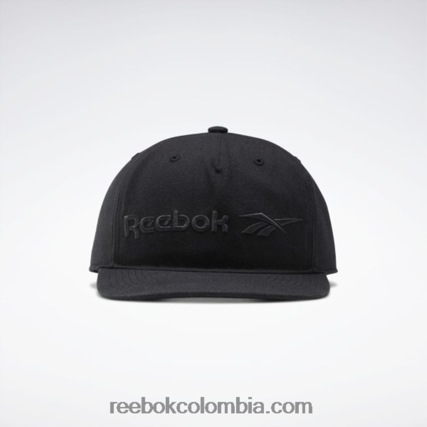 negro clásico vector pico plano sombrero Reebok D260LP1007