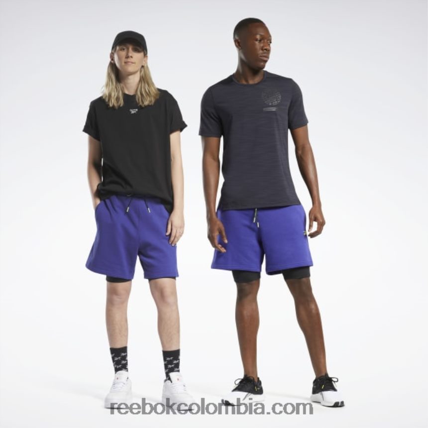 morado negrita shorts les mills 2 en 1 Reebok D260LP678