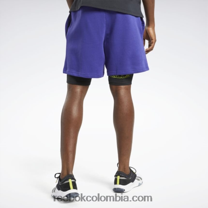 morado negrita shorts les mills 2 en 1 Reebok D260LP678