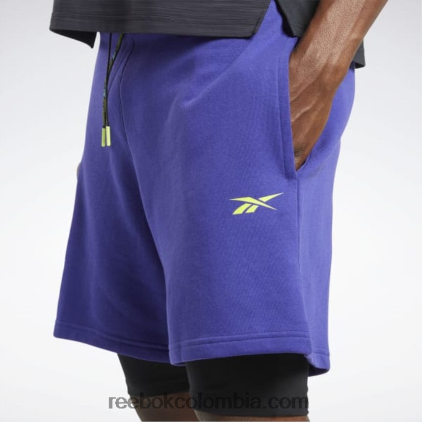 morado negrita shorts les mills 2 en 1 Reebok D260LP678
