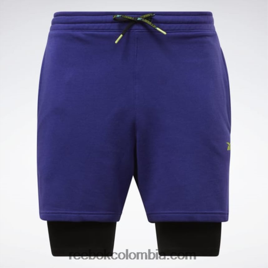 morado negrita shorts les mills 2 en 1 Reebok D260LP678