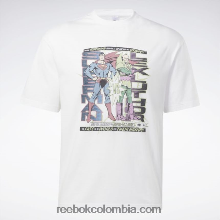 blanco camiseta dc x superman contra lex luthor Reebok D260LP374