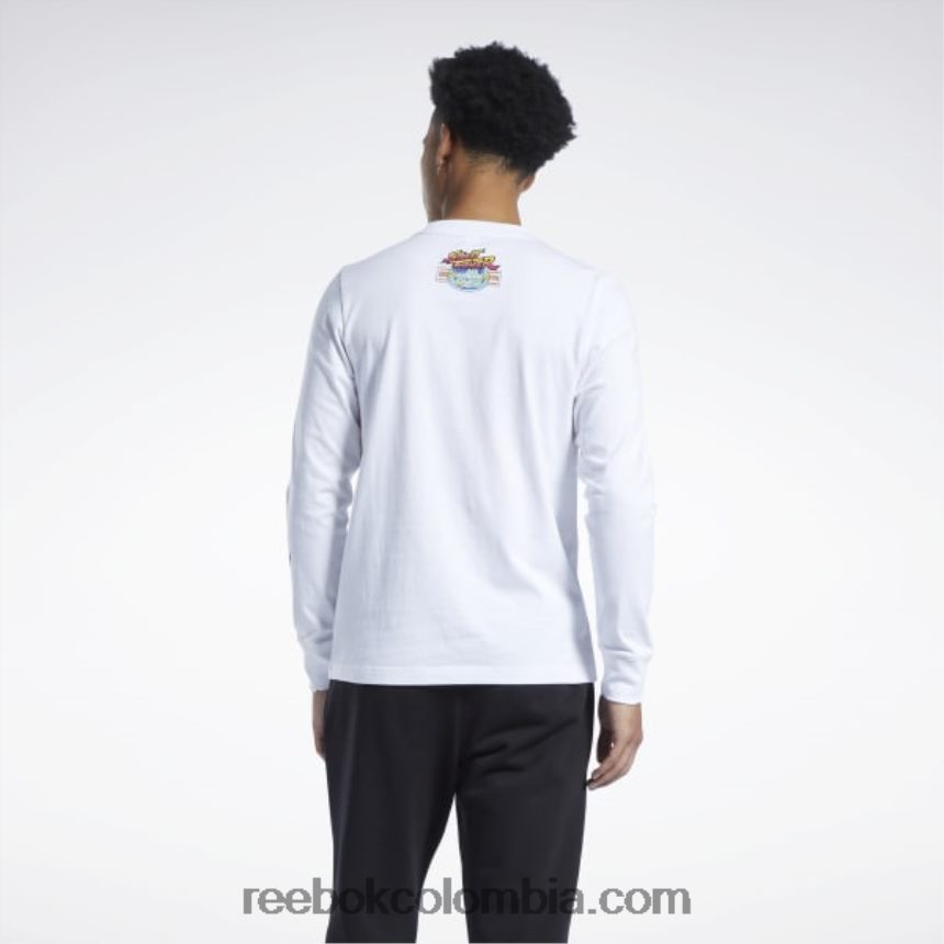 blanco camiseta de manga larga de luchador callejero Reebok D260LP611