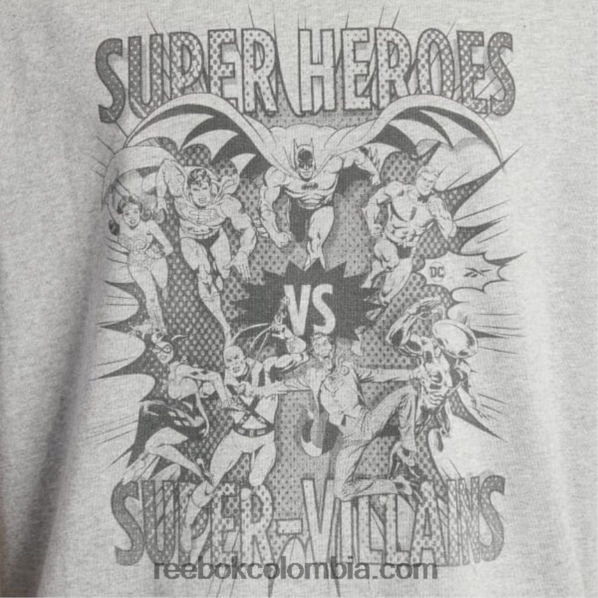 brezo gris medio camiseta dc x cara a cara Reebok D260LP396