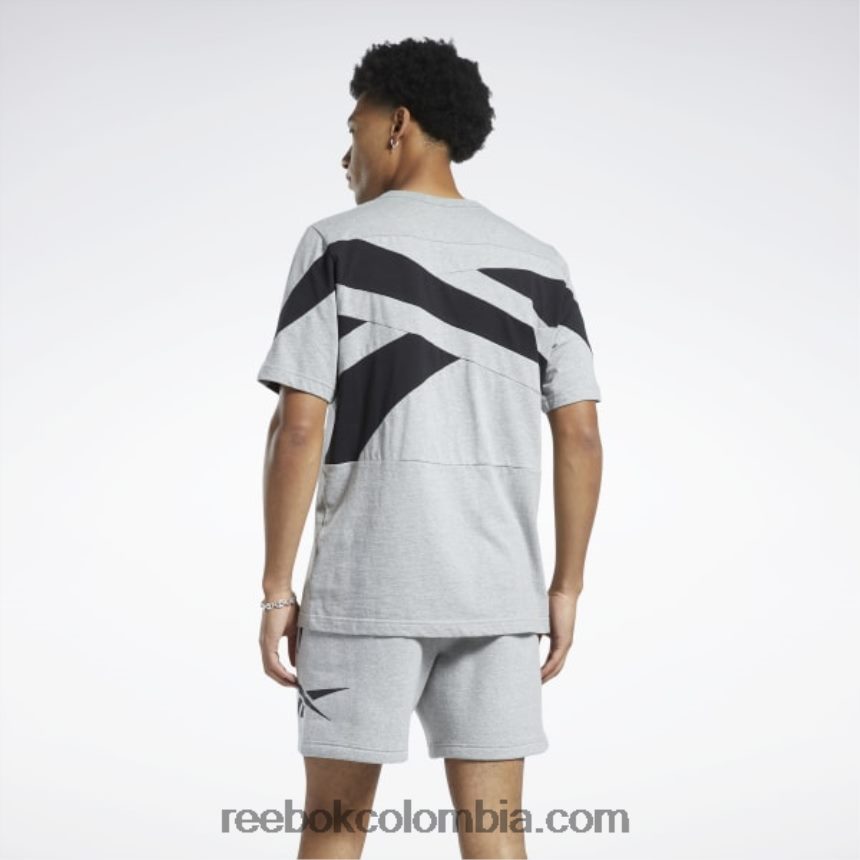brezo gris medio camiseta orgullosa de la marca clásica Reebok D260LP346