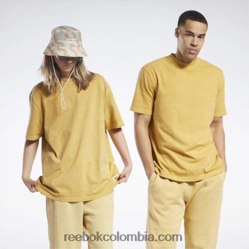 ocre brillante camiseta clásica de tinte natural Reebok D260LP606