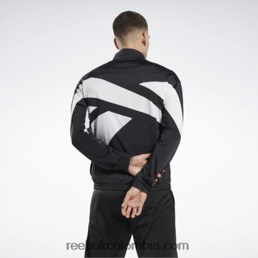 noche en blanco y negro chaqueta de chándal de punto de vector de identidad Reebok D260LP348