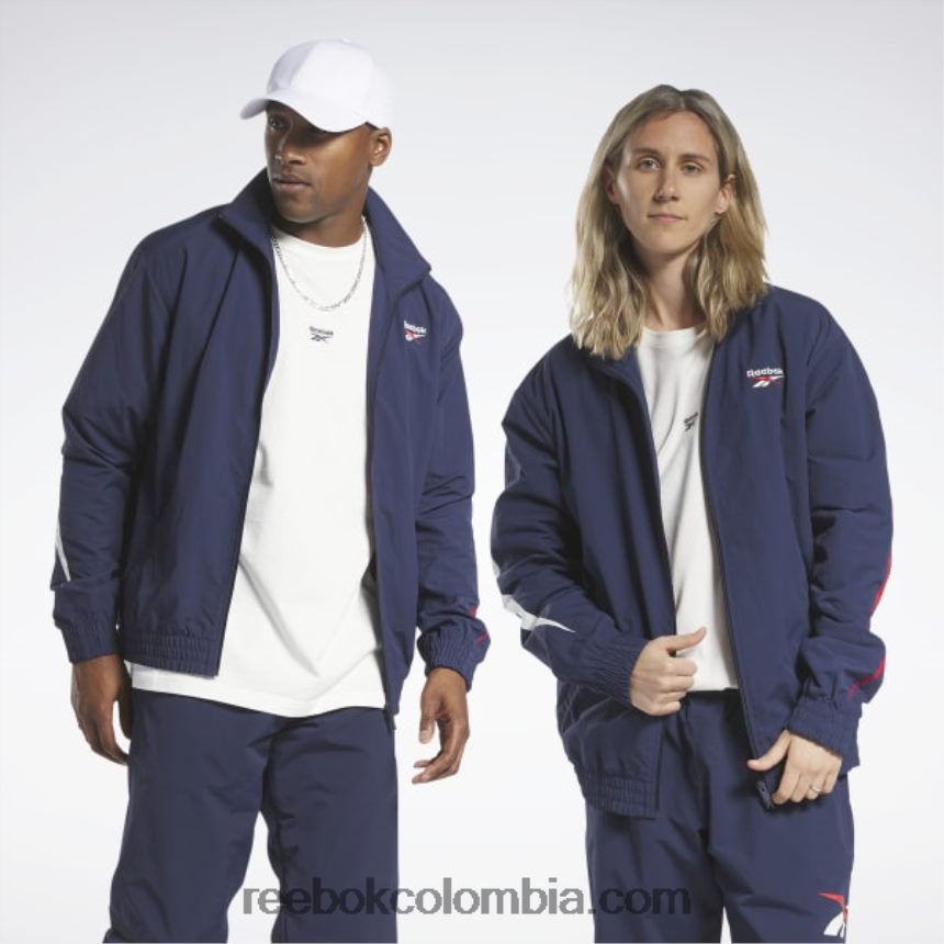 vector de la marina chaqueta de chándal de vector clásico Reebok D260LP942