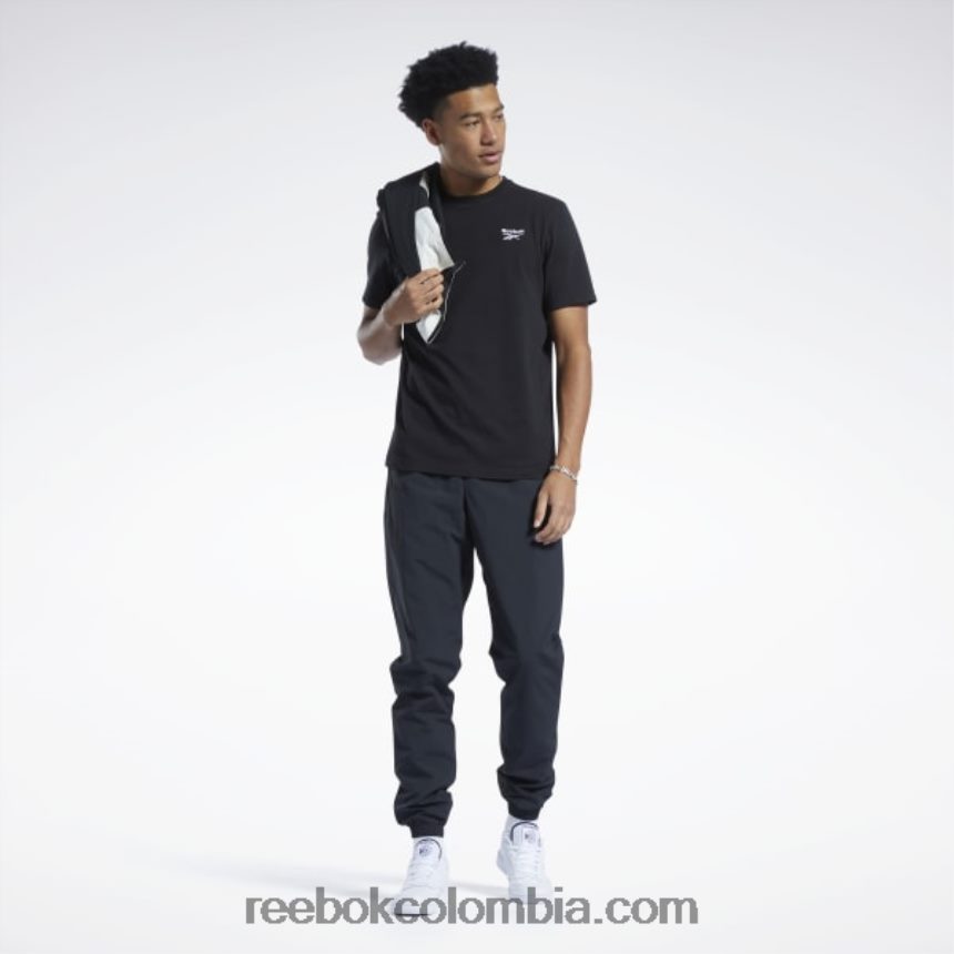 noche negra pantalones de chándal clásicos vector Reebok D260LP282