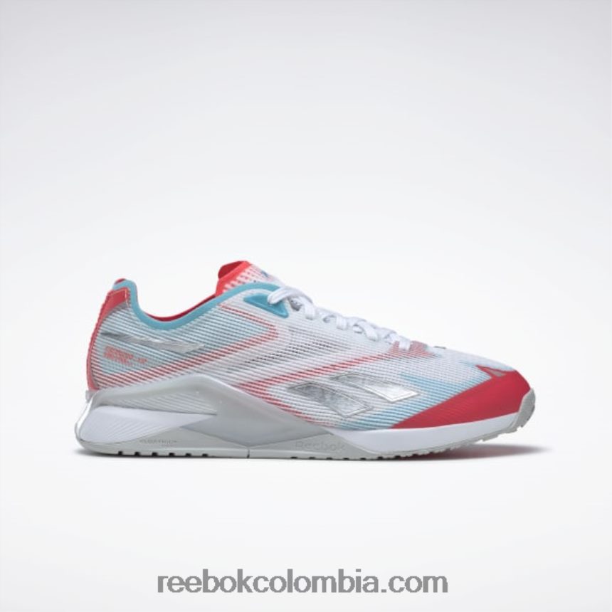 ftwr blanco/azul neón/cereza neón tenis de entrenamiento con frente nano x2 Reebok D260LP207