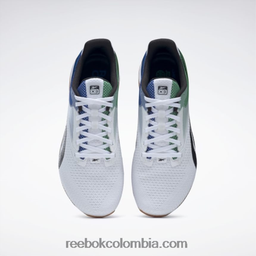 ftwr blanco/glen verde/vector azul zapatos nano x3 Reebok D260LP23