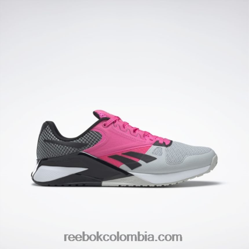gris puro 2/rosa atómico/negro núcleo zapatos de entrenamiento nano 6000 Reebok D260LP138