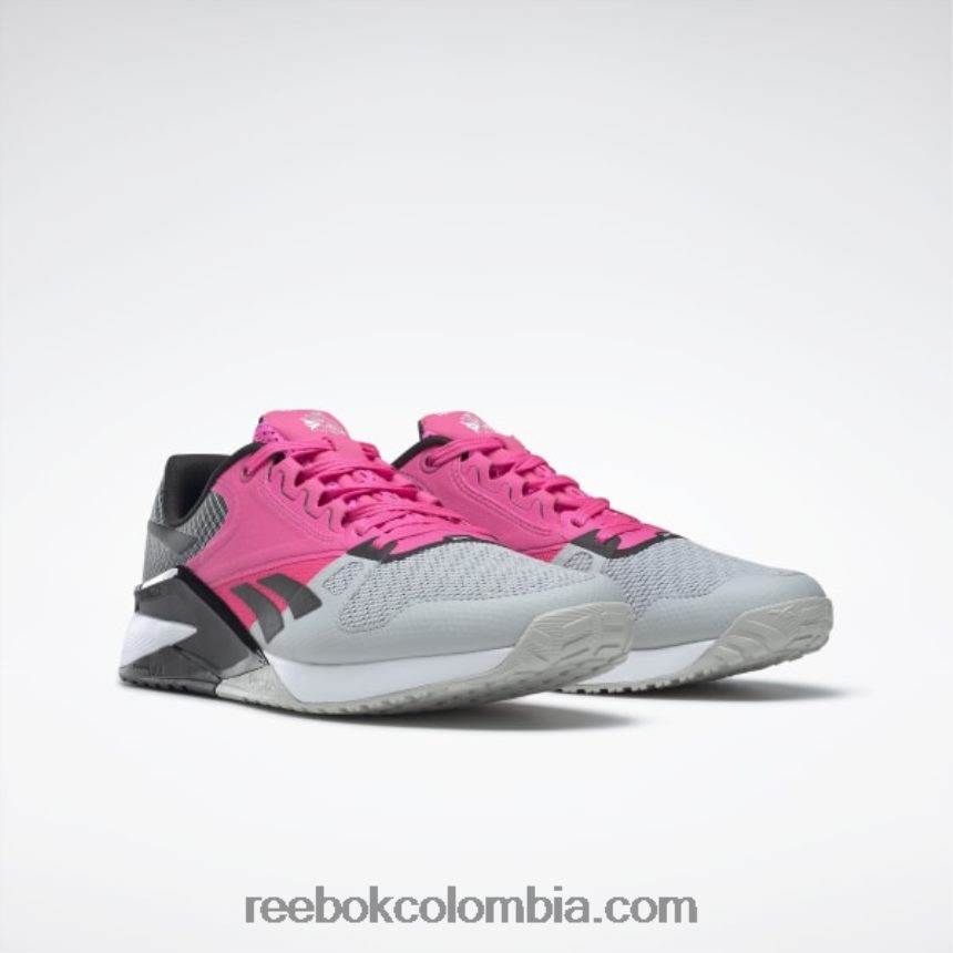 gris puro 2/rosa atómico/negro núcleo zapatos de entrenamiento nano 6000 Reebok D260LP138