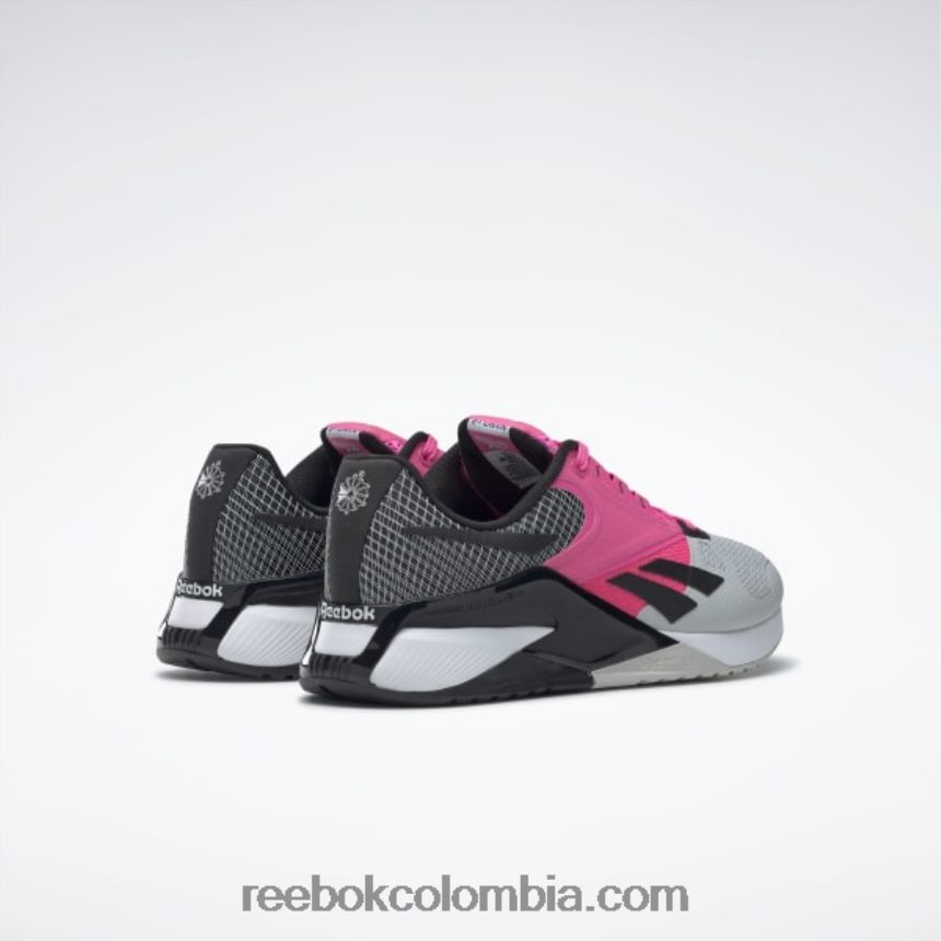 gris puro 2/rosa atómico/negro núcleo zapatos de entrenamiento nano 6000 Reebok D260LP138