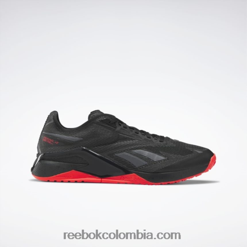 negro núcleo/gris puro 8/cereza neón tenis de entrenamiento con frente nano x2 Reebok D260LP119