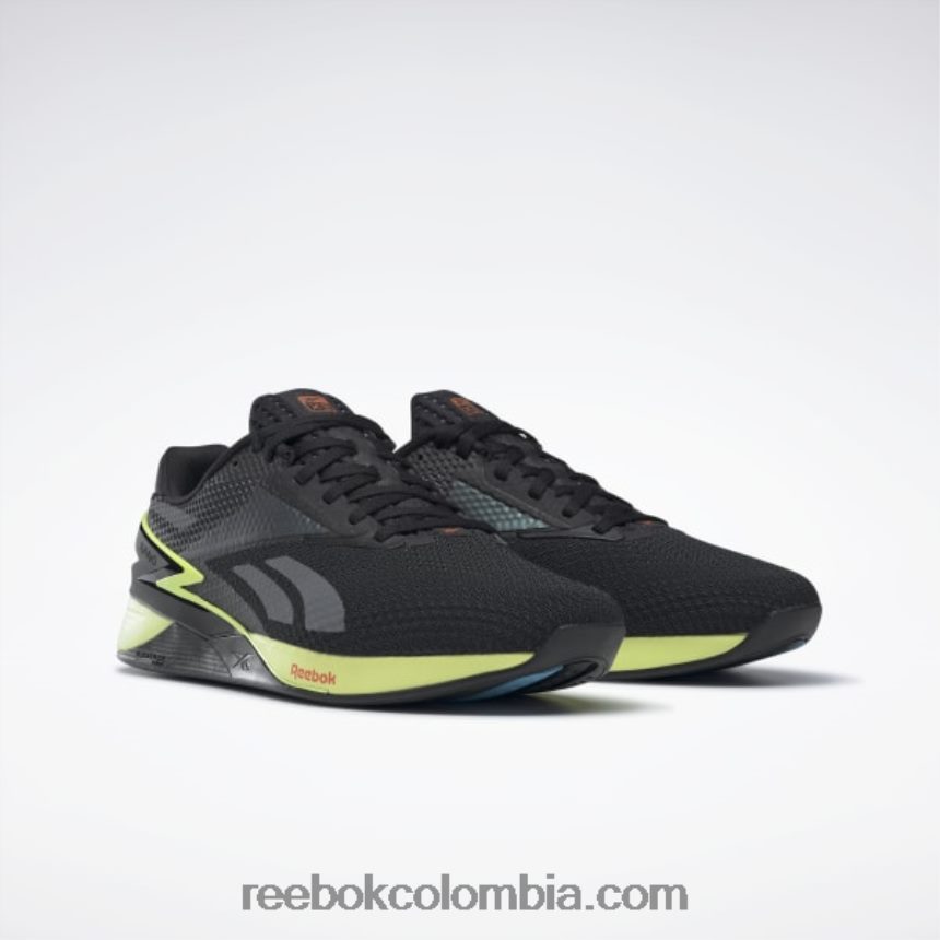 negro núcleo/resplandor de energía/naranja aplastante s23-r zapatos nano x3 Reebok D260LP35