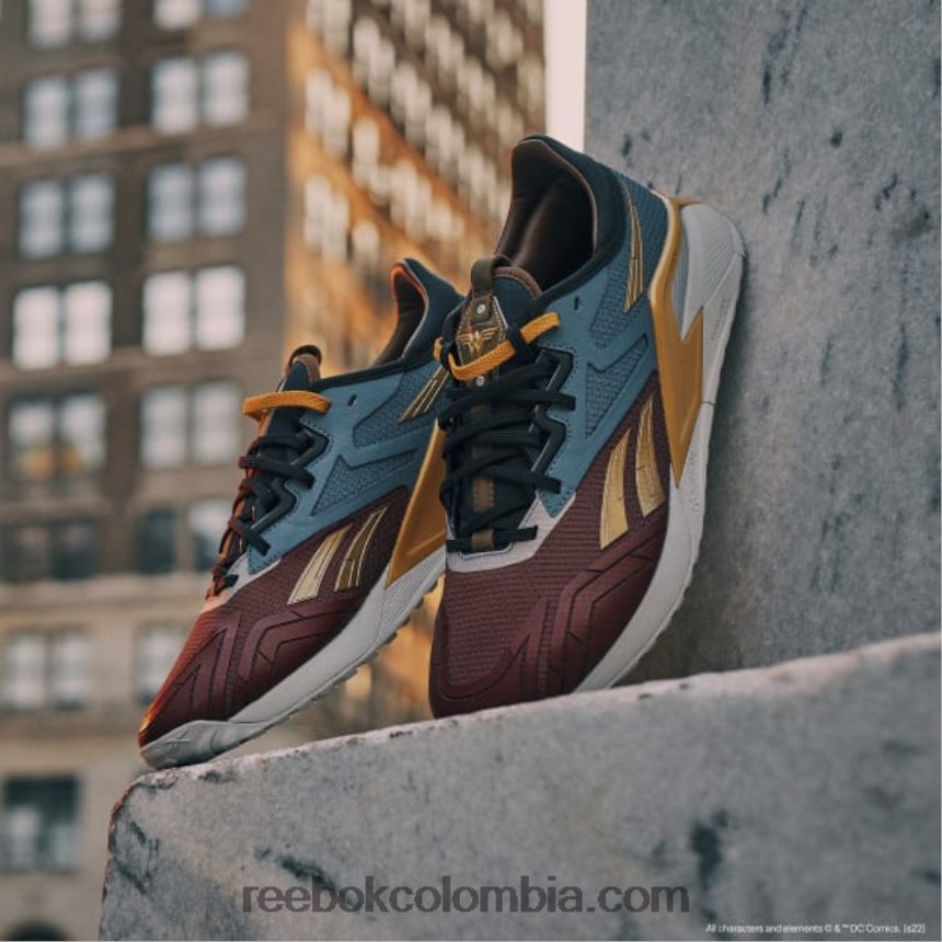 rojo tierra/azul valiente/oro mate zapatillas de entrenamiento dc nano x2 para hombre Reebok D260LP98