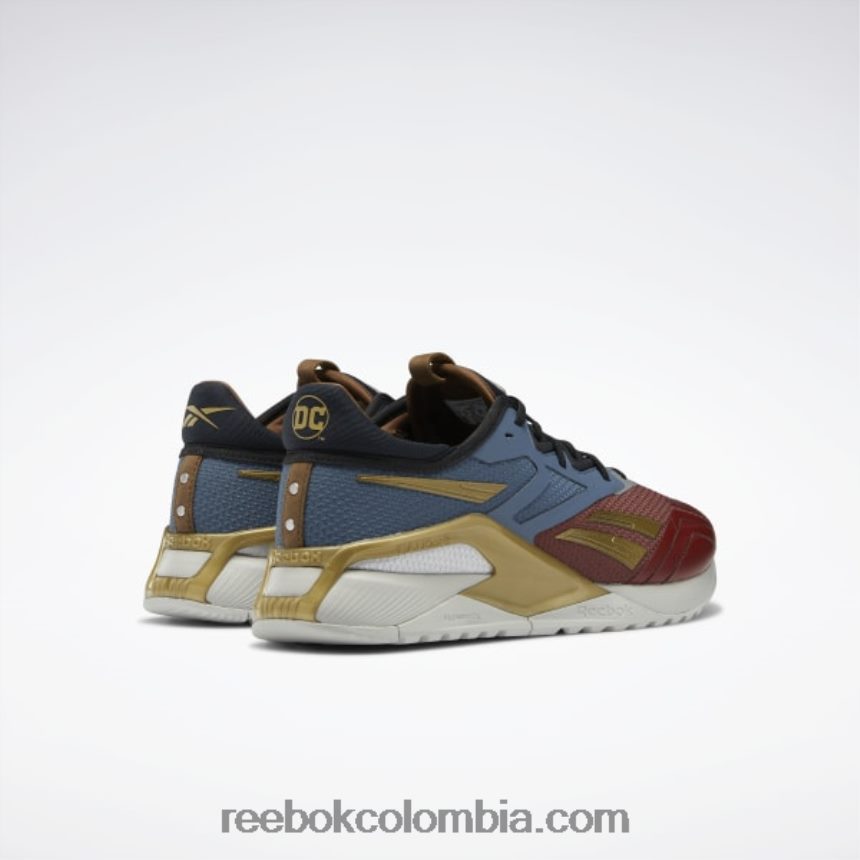 rojo tierra/azul valiente/oro mate zapatillas de entrenamiento dc nano x2 para hombre Reebok D260LP98