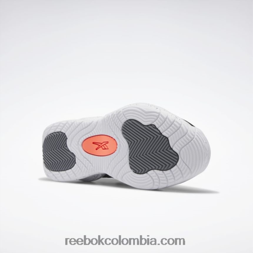 Núcleo negro/ftwr blanco/naranja llamarada zapatillas de baloncesto solución mid Reebok D260LP227