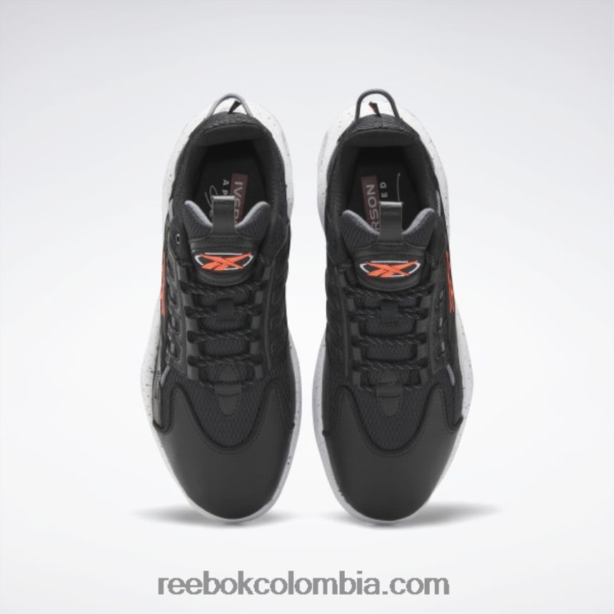 Núcleo negro/ftwr blanco/naranja llamarada zapatillas de baloncesto solución mid Reebok D260LP227