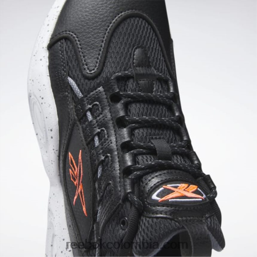 Núcleo negro/ftwr blanco/naranja llamarada zapatillas de baloncesto solución mid Reebok D260LP227