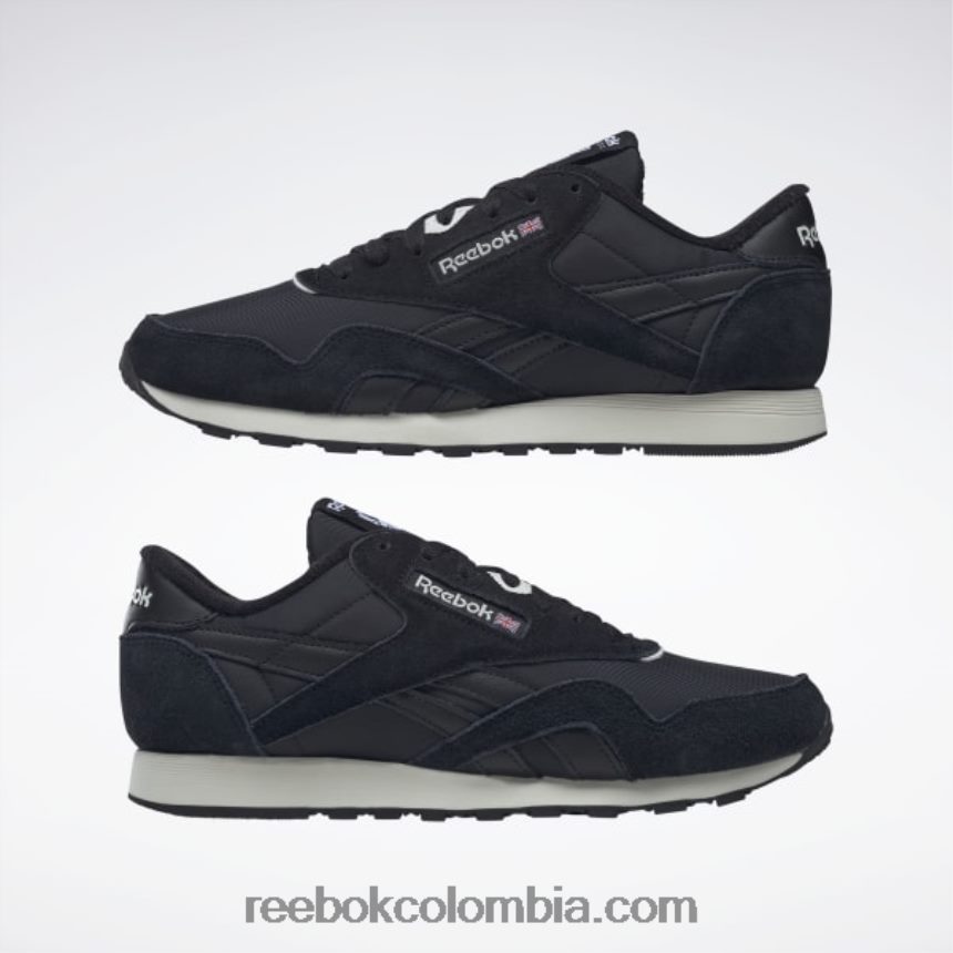 Núcleo negro/niebla matutina zapatos clásicos de nailon Reebok D260LP822