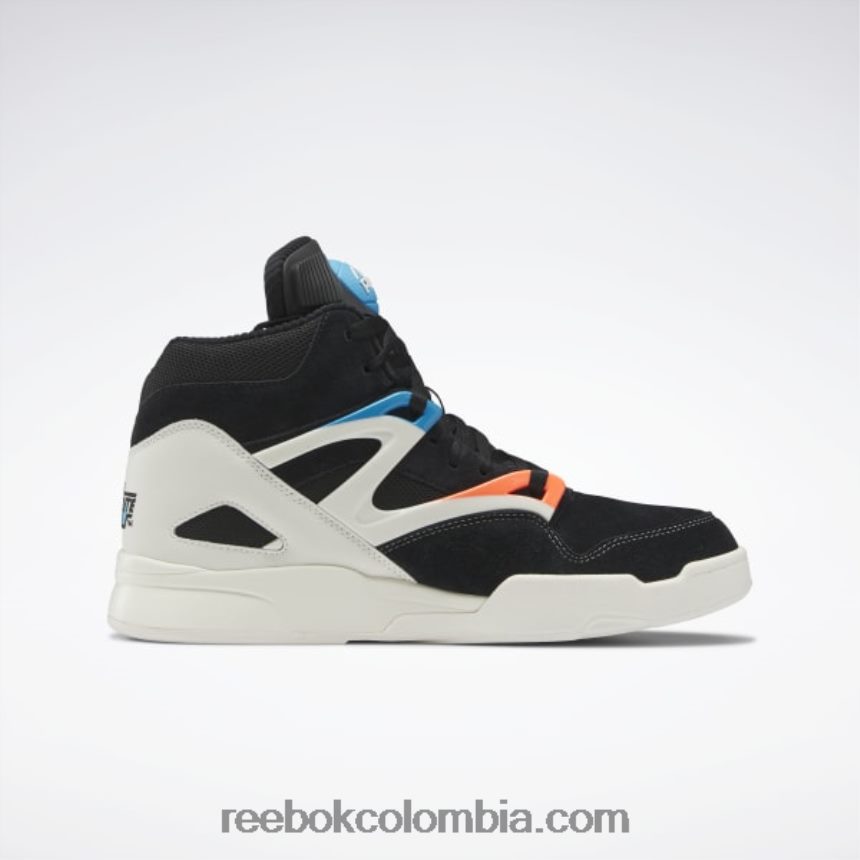 Núcleo negro/tiza/naranja llamarada zapatillas de baloncesto pump omni zone ii Reebok D260LP6