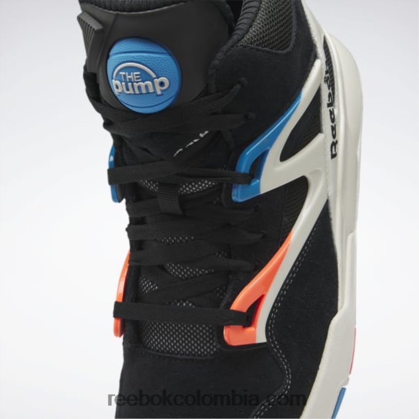 Núcleo negro/tiza/naranja llamarada zapatillas de baloncesto pump omni zone ii Reebok D260LP6