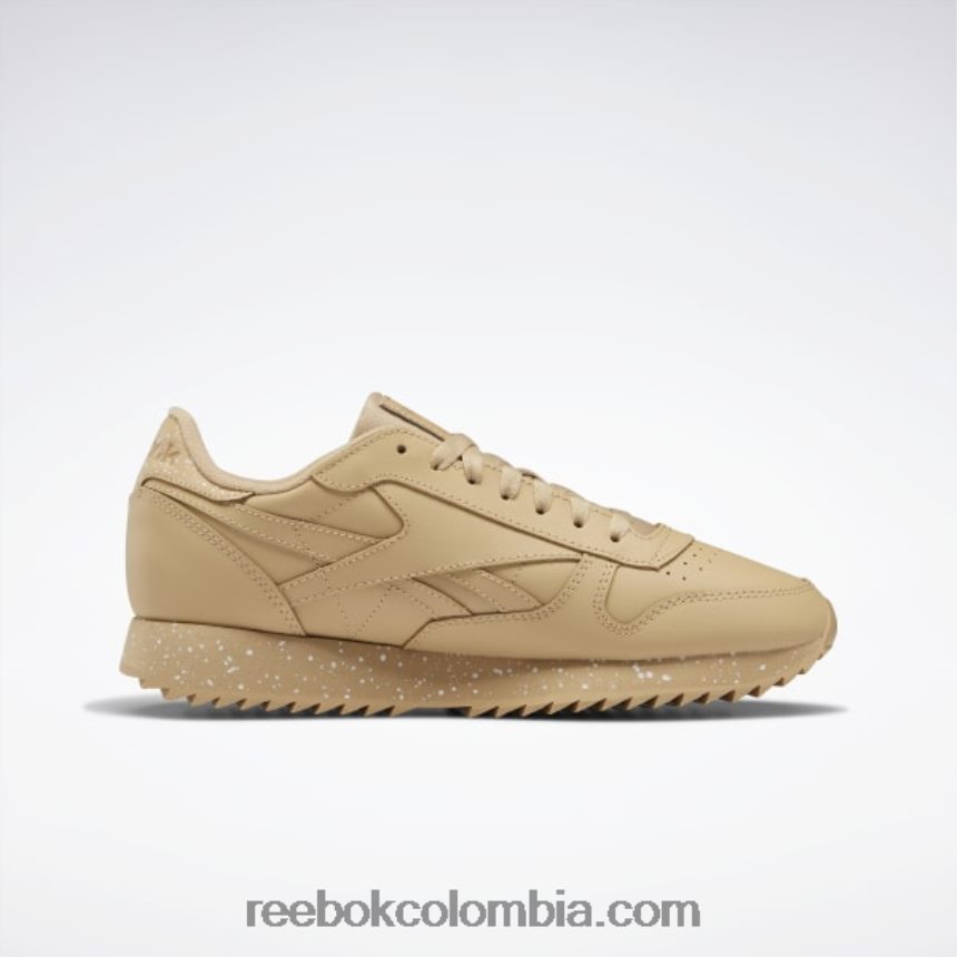 Sáhara/blanco zapatos clásicos de cuero ondulado Reebok D260LP941