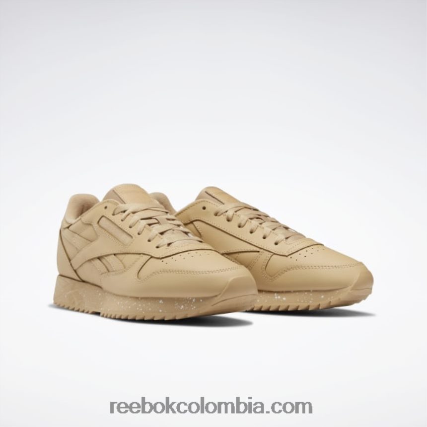 Sáhara/blanco zapatos clásicos de cuero ondulado Reebok D260LP941