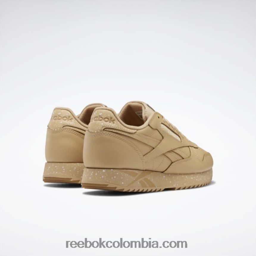 Sáhara/blanco zapatos clásicos de cuero ondulado Reebok D260LP941