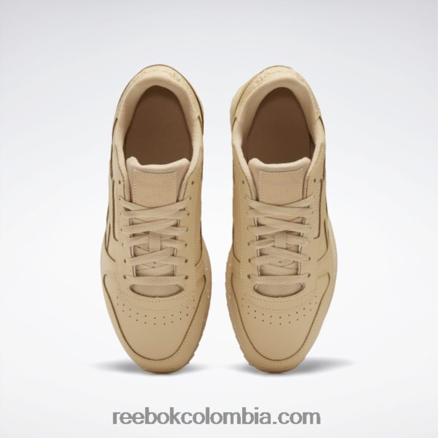 Sáhara/blanco zapatos clásicos de cuero ondulado Reebok D260LP941