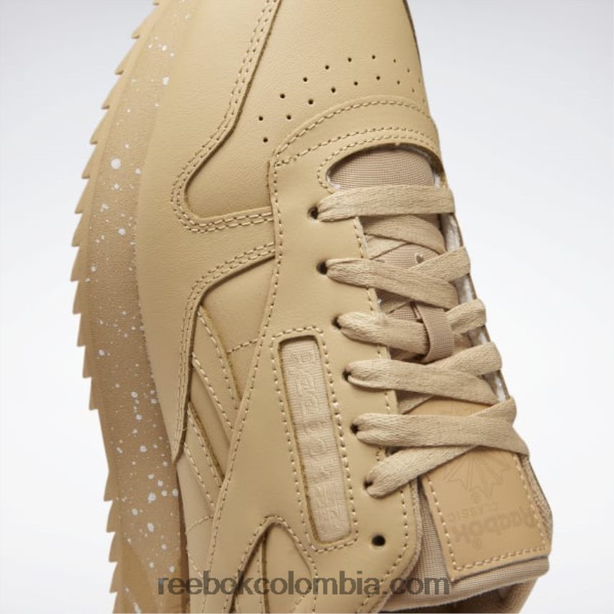 Sáhara/blanco zapatos clásicos de cuero ondulado Reebok D260LP941