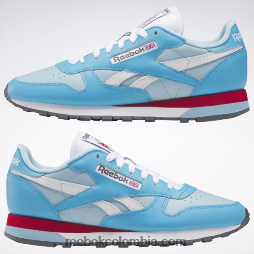 aguamarina radiante/azul perla/ftwr blanco zapatos de cuero clasicos Reebok D260LP201