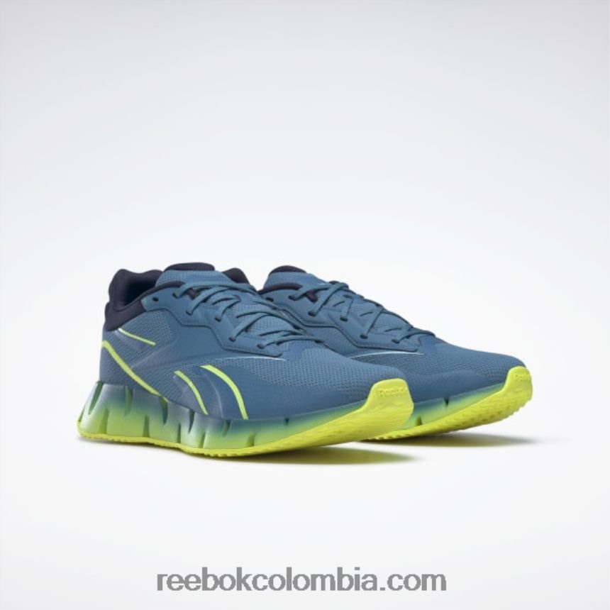 azul acero s23-r/amarillo ácido solar/azul marino vectorial Zig Dynamica 4 zapatos Reebok D260LP195
