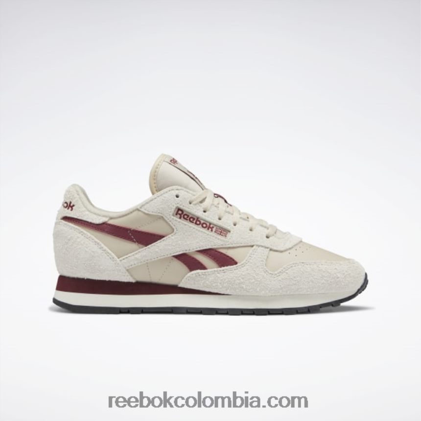 beige moderno/alabastro/burdeos clásico zapatos de cuero clasicos Reebok D260LP58