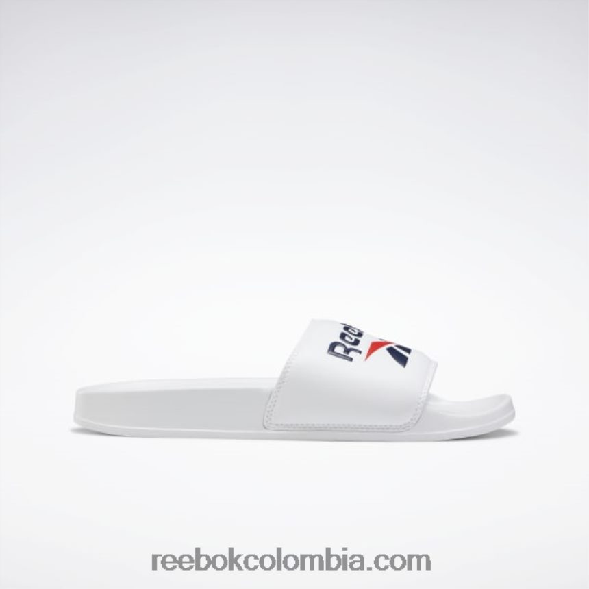 blanco/azul marino universitario/rojo radiante diapositivas clásicas Reebok D260LP380