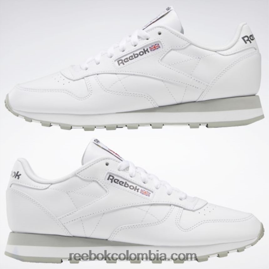 blanco ftwr/gris puro 3/gris puro 7 zapatos de cuero clasicos Reebok D260LP83