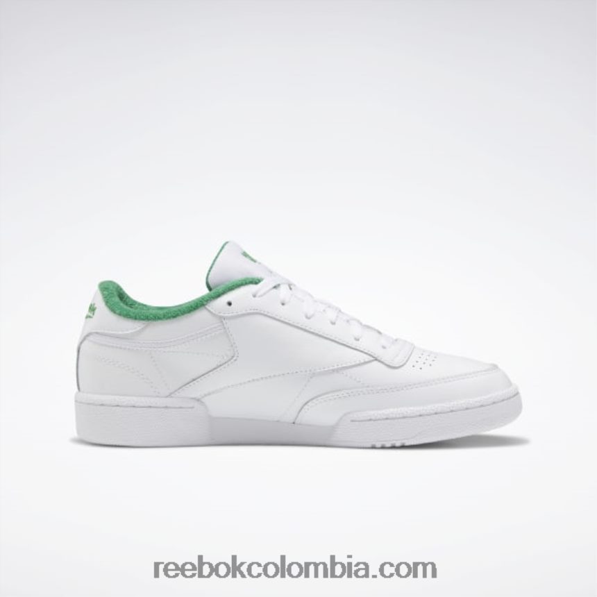 blanco ftwr/verde glen/amarillo ácido solar zapatos club c 85 Reebok D260LP784