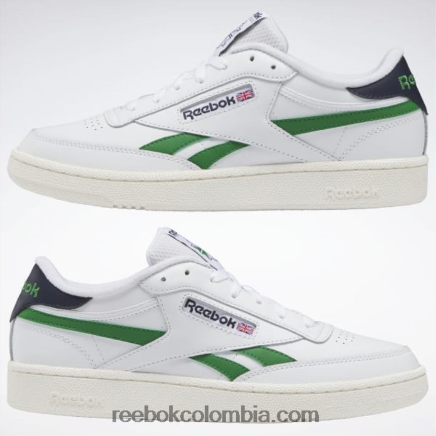 blanco ftwr/verde glen/azul marino vectorial club c venganza zapatos Reebok D260LP198