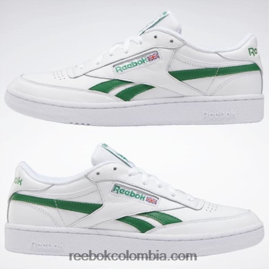 blanco/verde caña club c venganza zapatos de hombre Reebok D260LP237