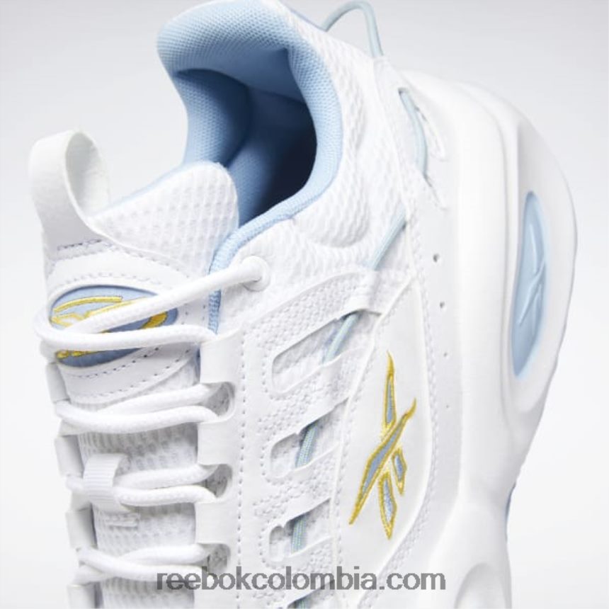 ftwr blanco/azul fluido/amarillo tóxico zapatillas de baloncesto solución mid Reebok D260LP62