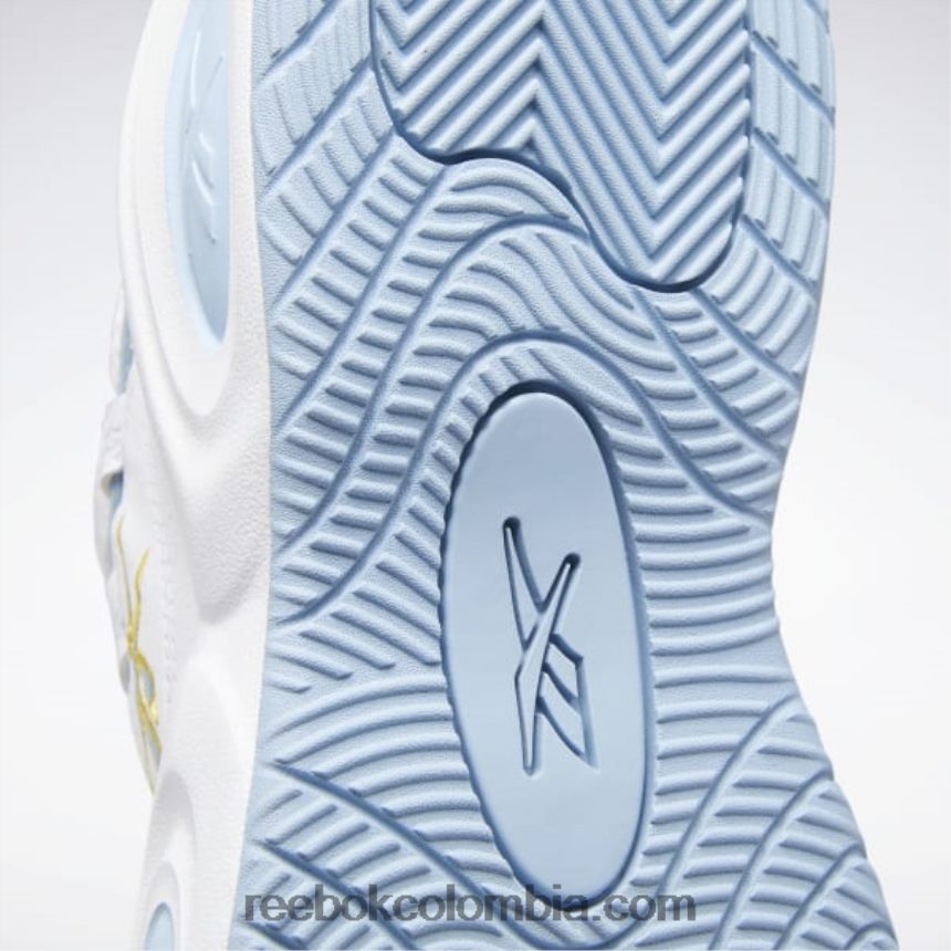 ftwr blanco/azul fluido/amarillo tóxico zapatillas de baloncesto solución mid Reebok D260LP62