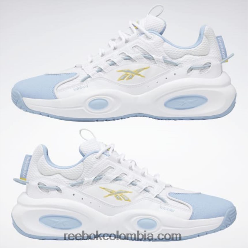 ftwr blanco/azul fluido/amarillo tóxico zapatillas de baloncesto solución mid Reebok D260LP62