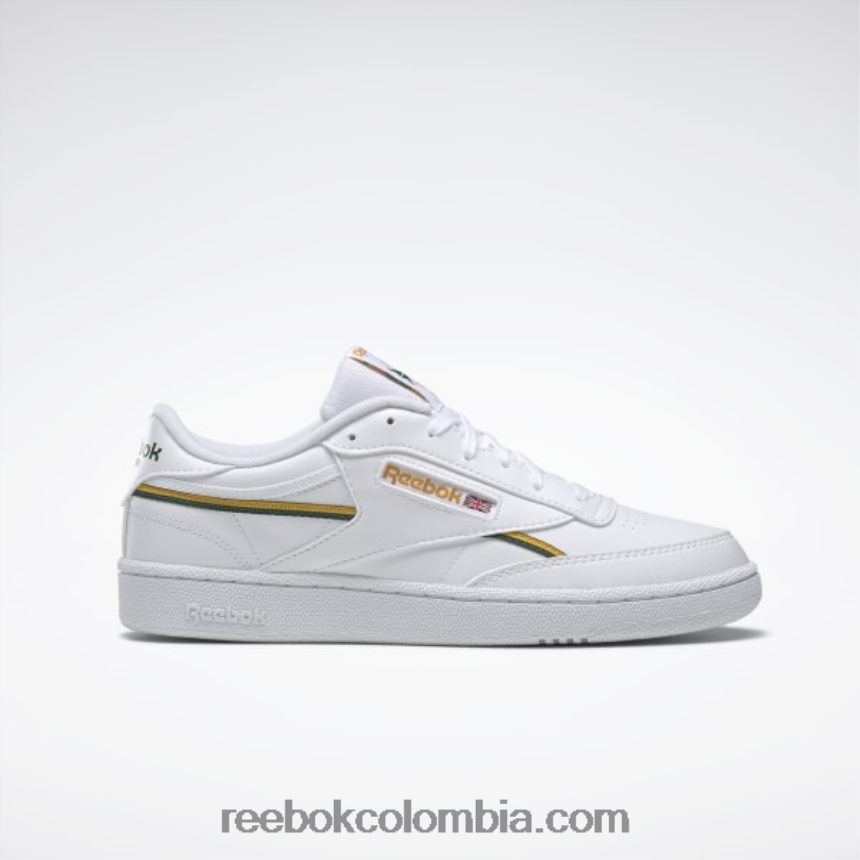 ftwr blanco/dorado universitario/verde oscuro zapatillas veganas club c 85 Reebok D260LP313