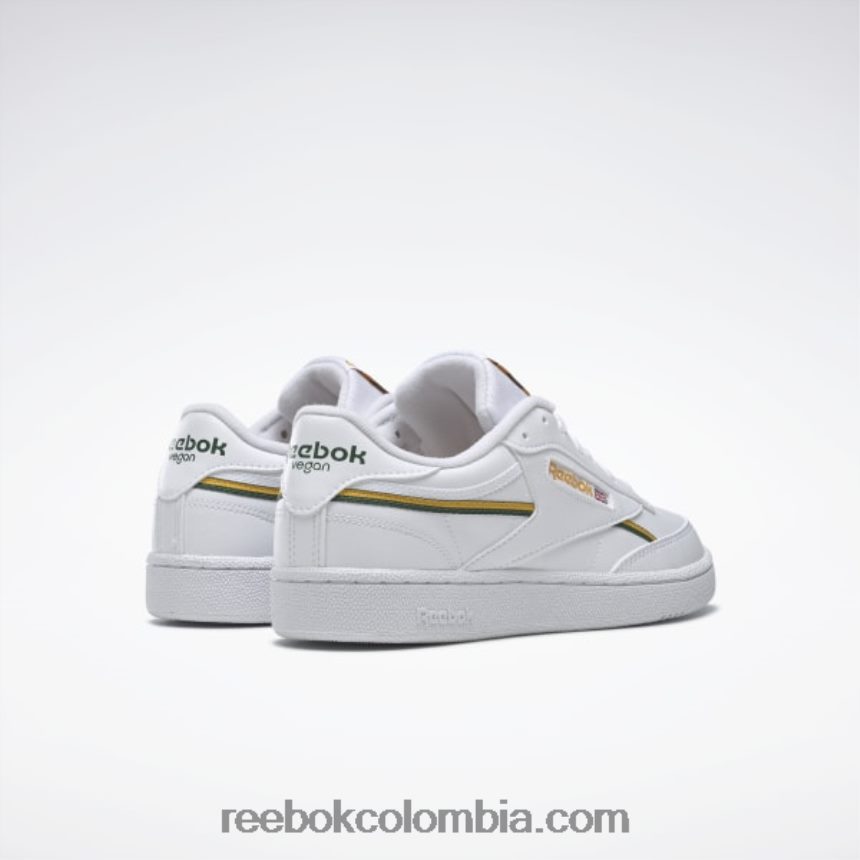 ftwr blanco/dorado universitario/verde oscuro zapatillas veganas club c 85 Reebok D260LP313