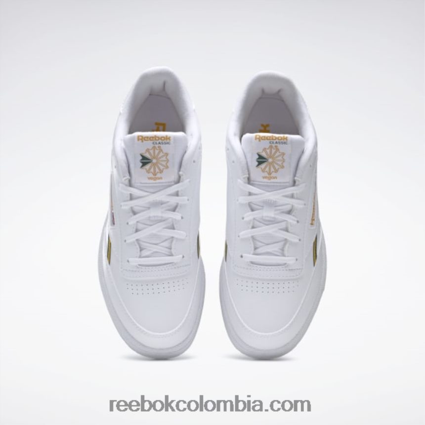 ftwr blanco/dorado universitario/verde oscuro zapatillas veganas club c 85 Reebok D260LP313