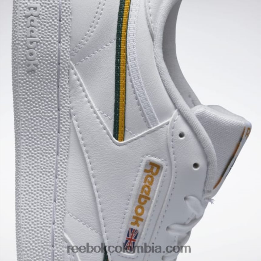 ftwr blanco/dorado universitario/verde oscuro zapatillas veganas club c 85 Reebok D260LP313