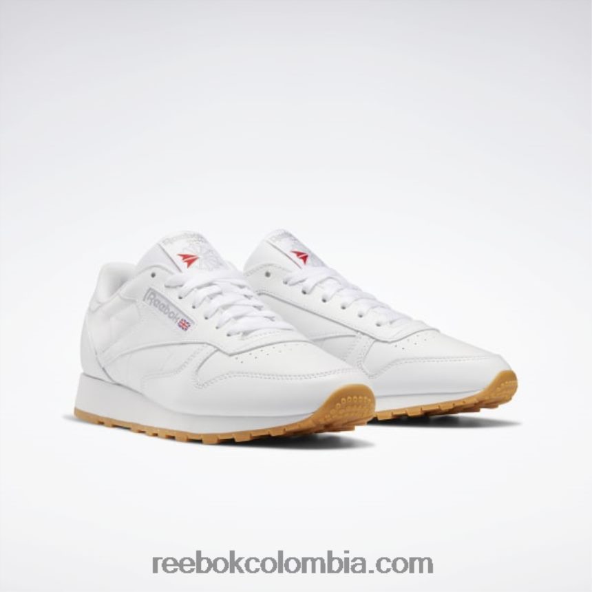 ftwr blanco/gris puro 3/reebok rubber gum-03 zapatos de cuero clasicos Reebok D260LP26